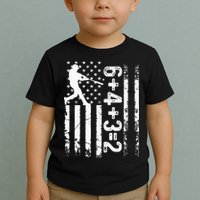 Baseball Saying 6+4+3=2 Double Play Baseball Player Toddler T-Shirt