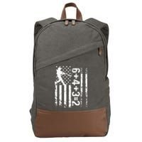 Baseball Saying 6+4+3=2 Double Play Baseball Player Cotton Canvas Backpack