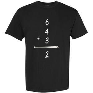 Baseball Saying 6+4+3=2 Double Play Baseball Garment-Dyed Heavyweight T-Shirt