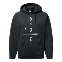 Baseball Saying 6+4+3=2 Double Play Baseball Performance Fleece Hoodie