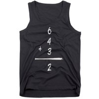 Baseball Saying 6+4+3=2 Double Play Baseball Tank Top