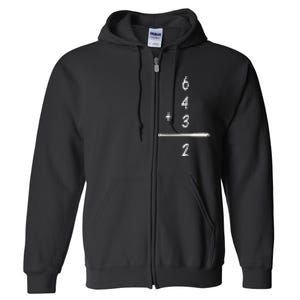 Baseball Saying 6+4+3=2 Double Play Baseball Full Zip Hoodie