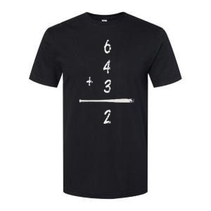 Baseball Saying 6+4+3=2 Double Play Baseball Softstyle CVC T-Shirt