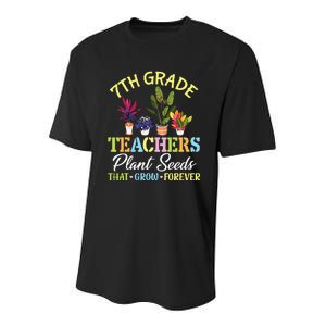 Back School 7th Grade Teachers Plant Seeds That Grow Forever Youth Performance Sprint T-Shirt