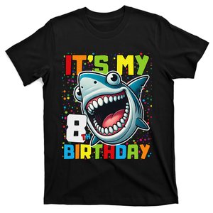 Birthday Shark 8 Year Old 8th Birthday Matching Family T-Shirt