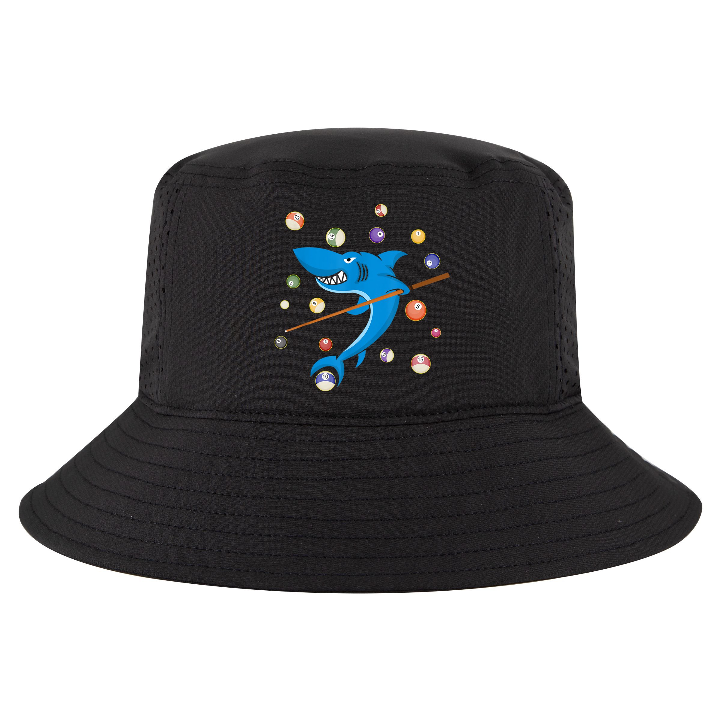 Billiard Shark 8 Ball Player Pool Table Cue Stick Snooker Cool Comfort Performance Bucket Hat