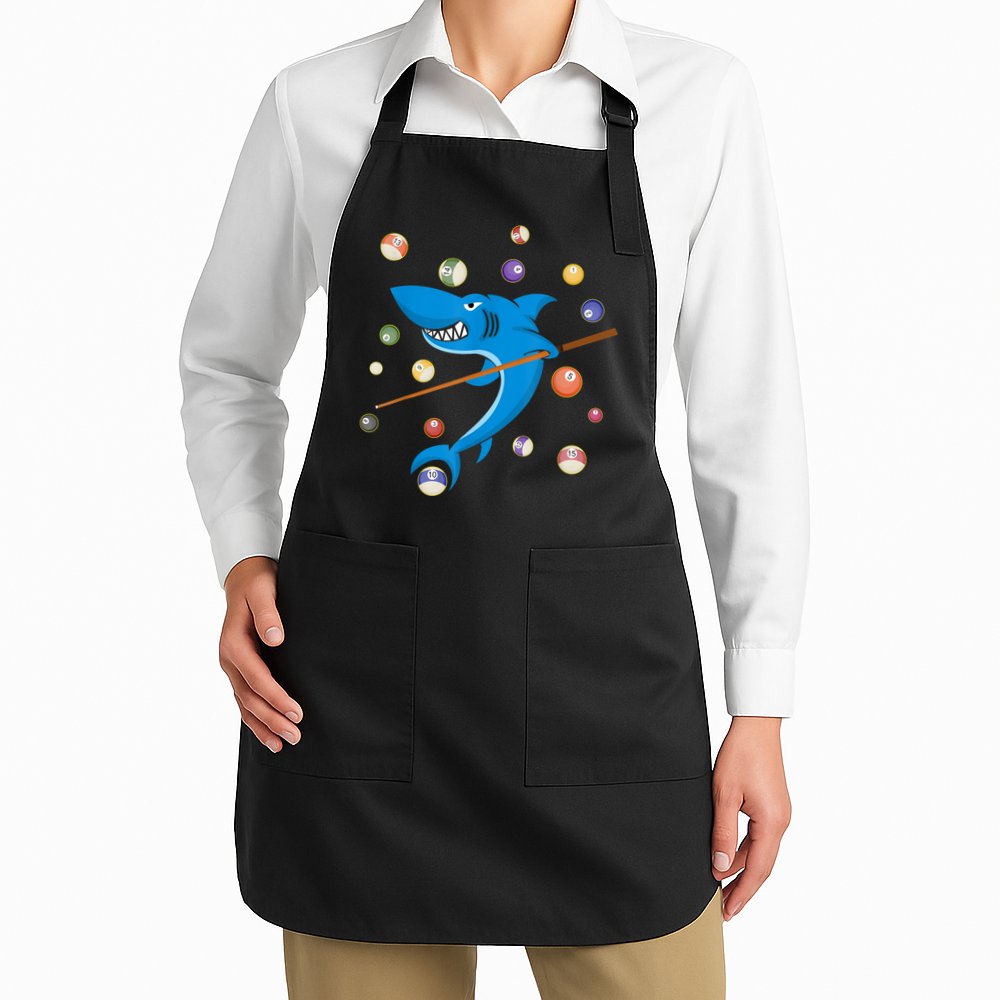 Billiard Shark 8 Ball Player Pool Table Cue Stick Snooker Apron