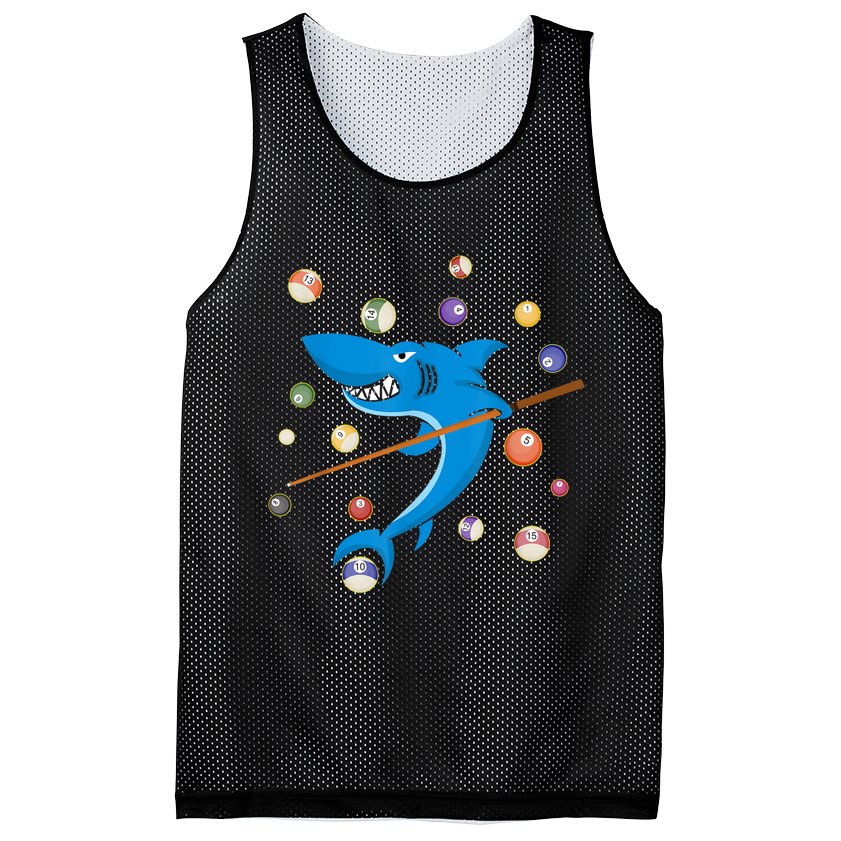 Billiard Shark 8 Ball Player Pool Table Cue Stick Snooker Mesh Reversible Basketball Jersey Tank