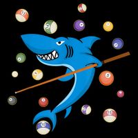 Billiard Shark 8 Ball Player Pool Table Cue Stick Snooker Mesh Reversible Basketball Jersey Tank