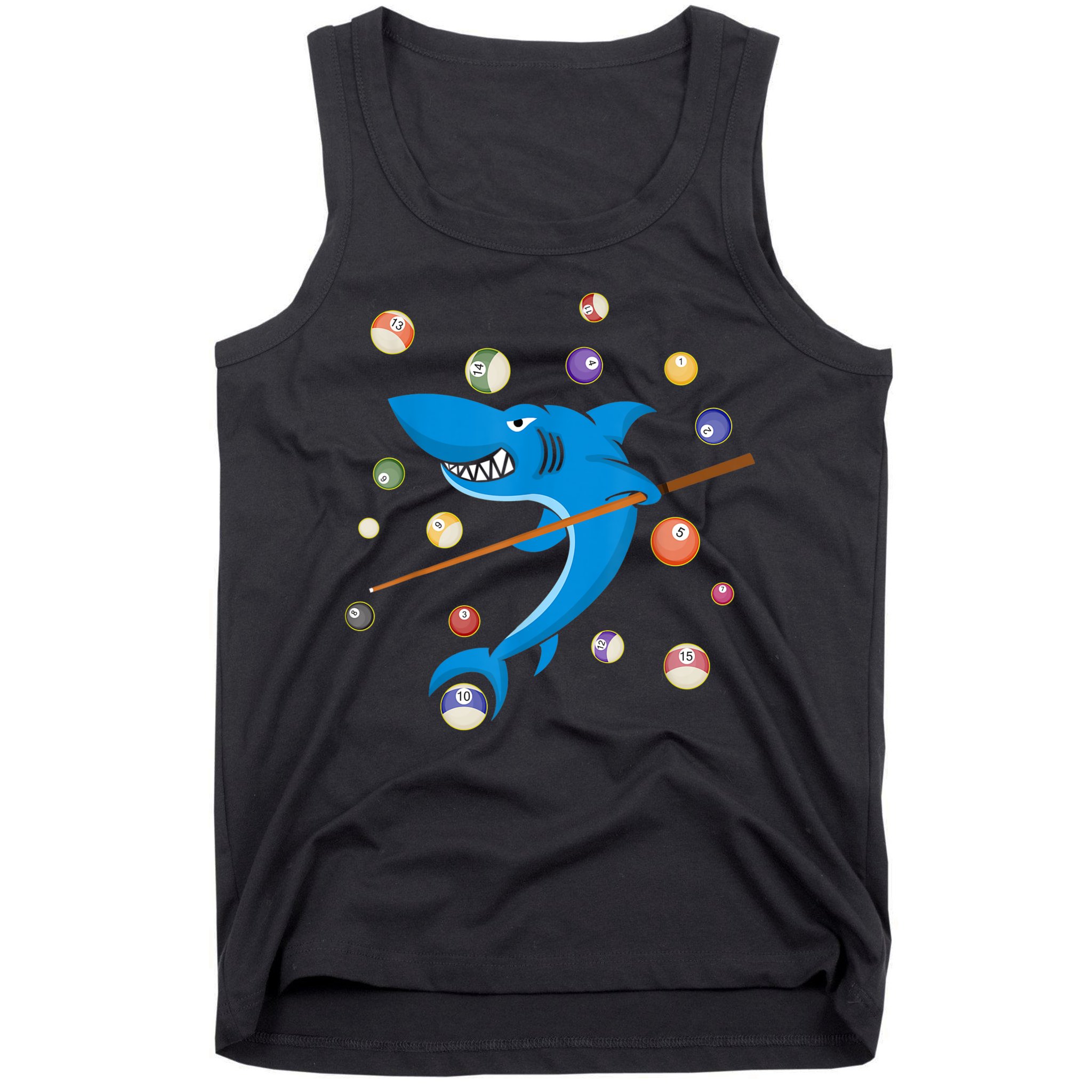 Billiard Shark 8 Ball Player Pool Table Cue Stick Snooker Tank Top