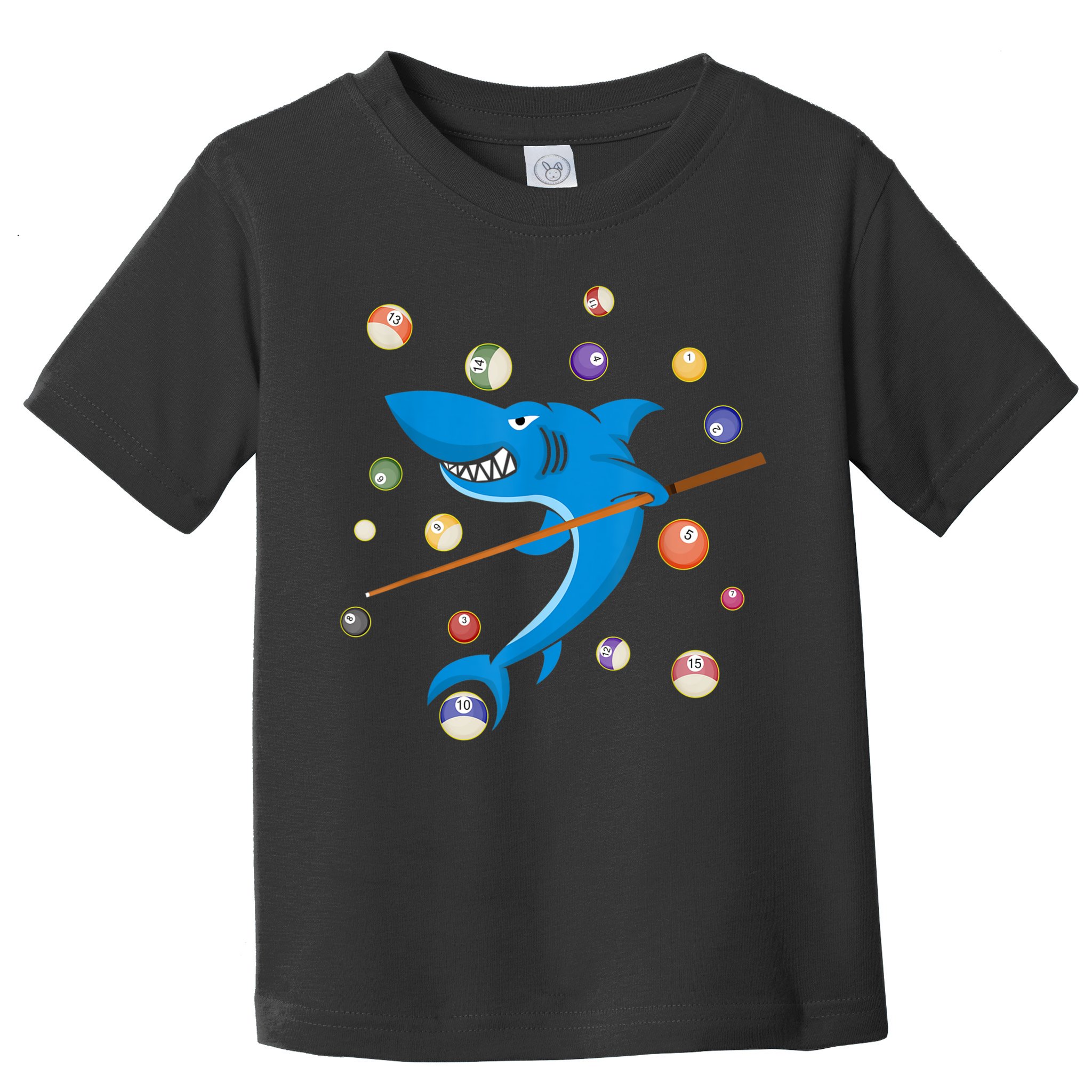 Billiard Shark 8 Ball Player Pool Table Cue Stick Snooker Toddler T-Shirt