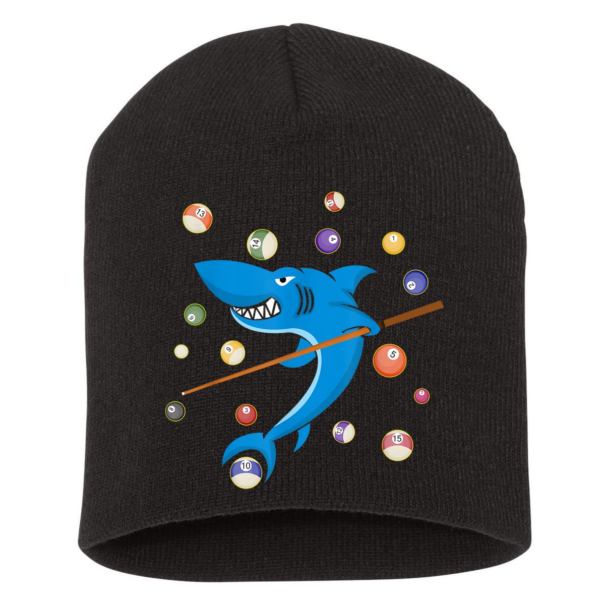 Billiard Shark 8 Ball Player Pool Table Cue Stick Snooker Short Acrylic Beanie