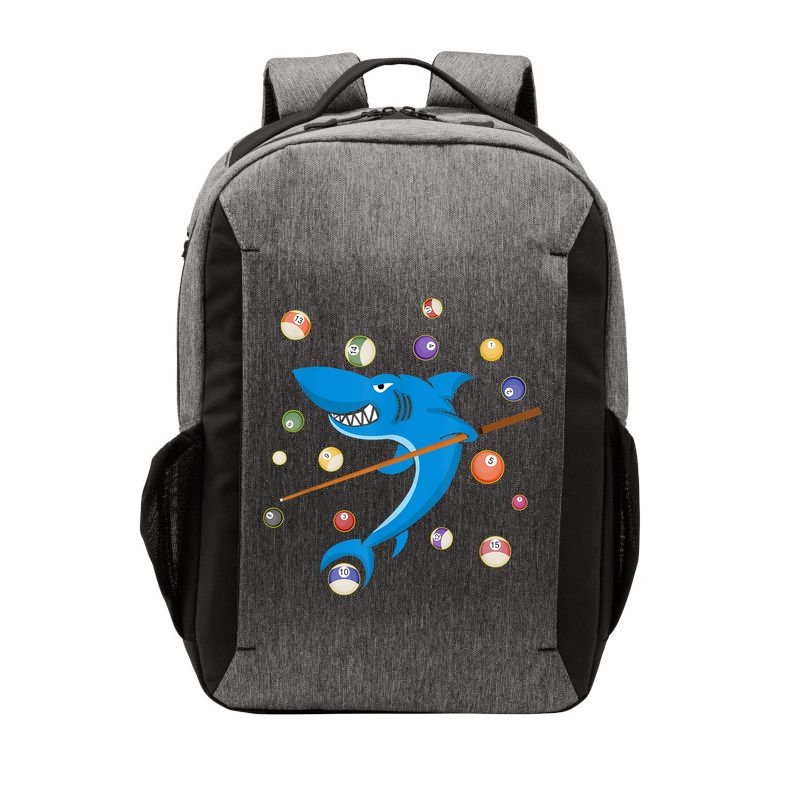Billiard Shark 8 Ball Player Pool Table Cue Stick Snooker Vector Backpack