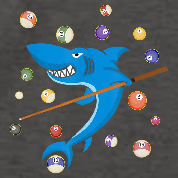 Billiard Shark 8 Ball Player Pool Table Cue Stick Snooker Vector Backpack
