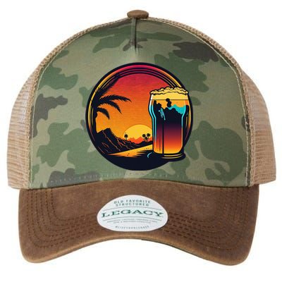 Beer Synthwave 80s Retrowave Aesthetic Legacy Tie Dye Trucker Hat