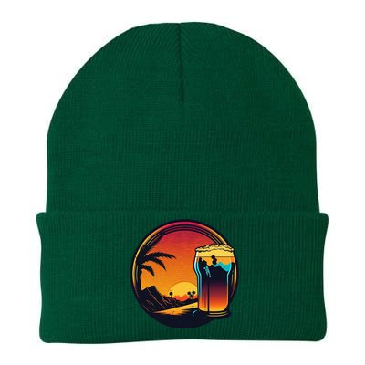 Beer Synthwave 80s Retrowave Aesthetic Knit Cap Winter Beanie