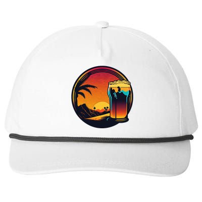 Beer Synthwave 80s Retrowave Aesthetic Snapback Five-Panel Rope Hat