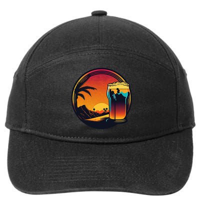 Beer Synthwave 80s Retrowave Aesthetic 7-Panel Snapback Hat