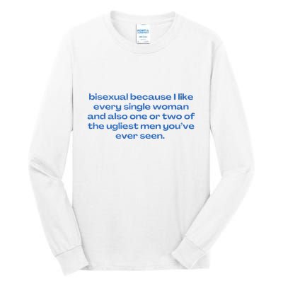 Bisexual Slogan 90s Style Lgbt Tall Long Sleeve T-Shirt