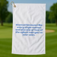 Bisexual Slogan 90s Style Lgbt Golf Towel