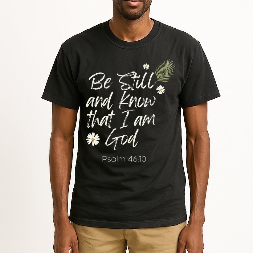 Be Still and Know That I Am God Psalm 46 10 Tall T-Shirt
