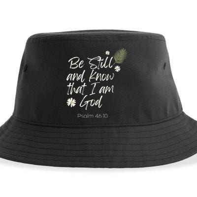 Be Still and Know That I Am God Psalm 46 10 Sustainable Bucket Hat