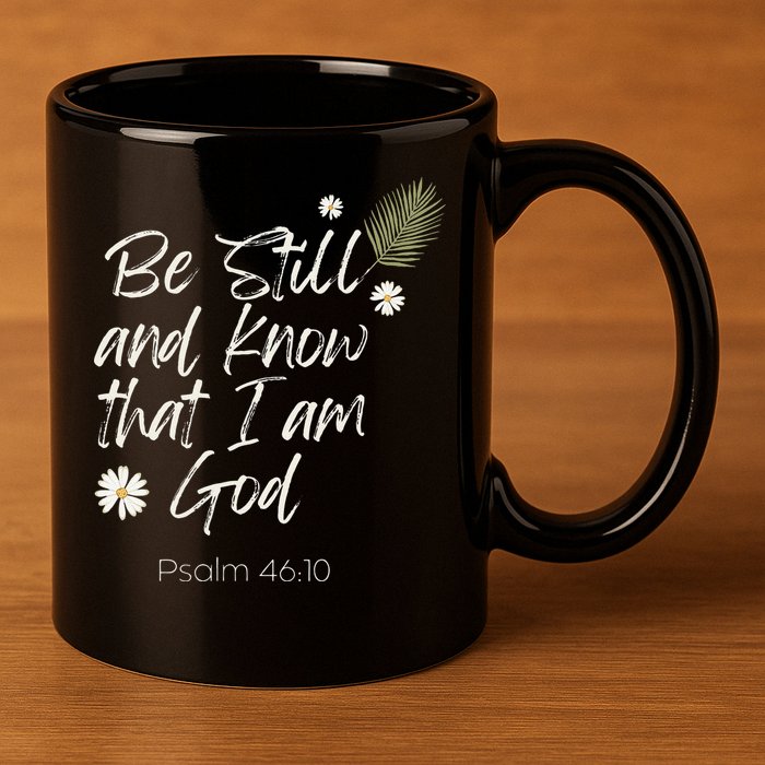 Be Still and Know That I Am God Psalm 46 10 11oz C Handle Ceramic Mug