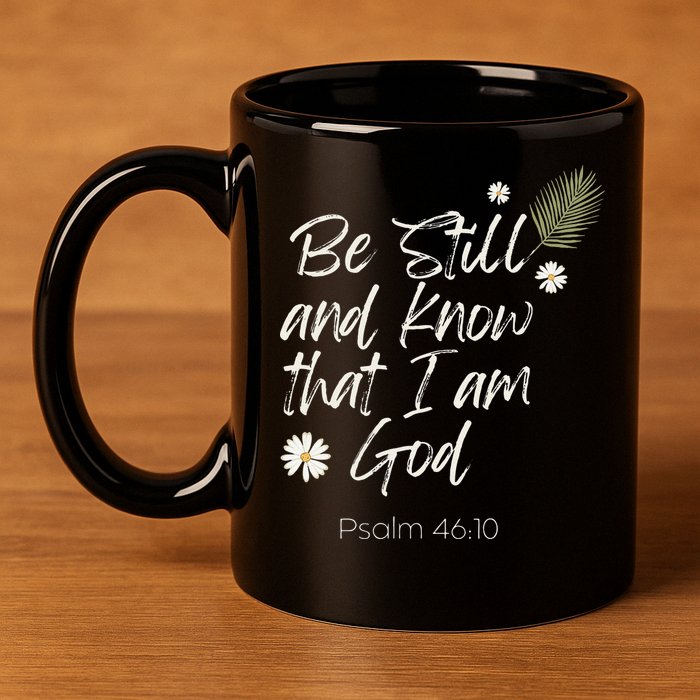 Be Still and Know That I Am God Psalm 46 10 11oz C Handle Ceramic Mug