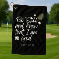 Be Still and Know That I Am God Psalm 46 10 Golf Towel