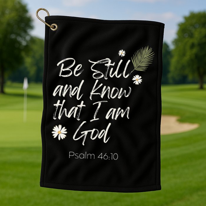 Be Still and Know That I Am God Psalm 46 10 Golf Towel