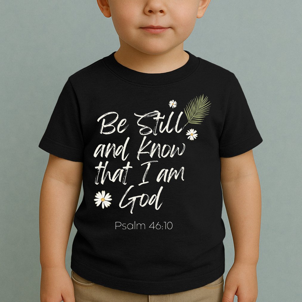 Be Still and Know That I Am God Psalm 46 10 Toddler T-Shirt