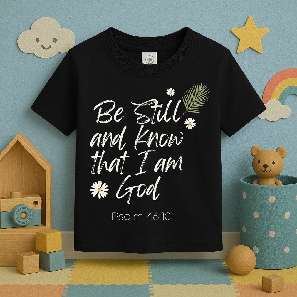 Be Still and Know That I Am God Psalm 46 10 Toddler T-Shirt