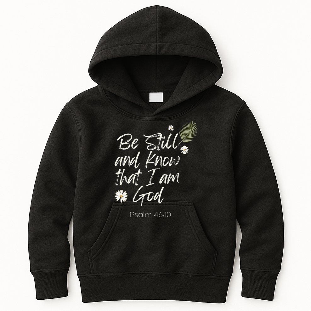 Be Still and Know That I Am God Psalm 46 10 Kids Hoodie