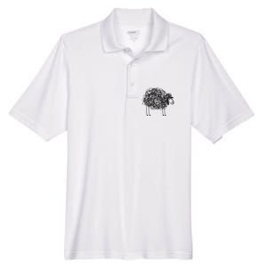 Black Sheepp Apparel Doodled With Texta Men's Origin Performance Piqué Polo