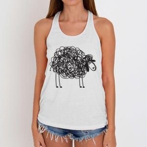 Black Sheepp Apparel Doodled With Texta Women's Knotted Racerback Tank