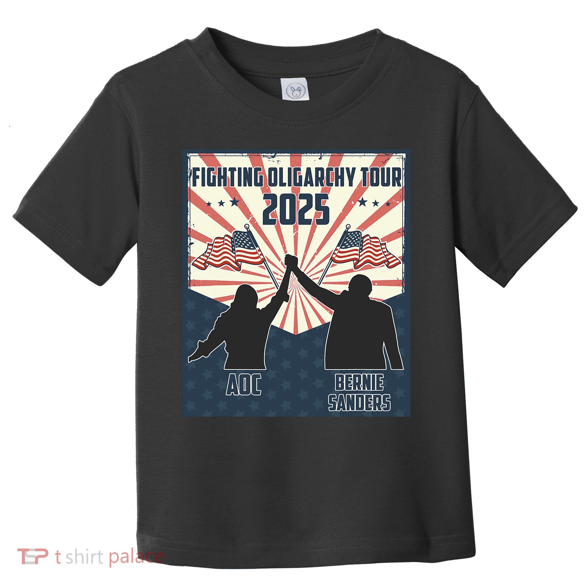 Bernie Sanders AOC Fighting Oligarchy Anti Trump  Toddler T-Shirt