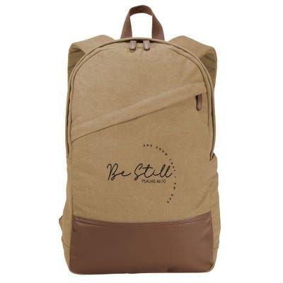 Be Still And Know That I Am God Christian Believers God Cotton Canvas Backpack