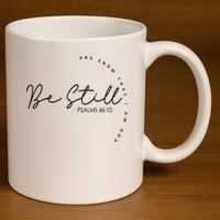 Be Still And Know That I Am God Christian Believers God 11oz C Handle Ceramic Mug