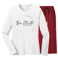 Be Still And Know That I Am God Christian Believers God Women's Long Sleeve Flannel Pajama Set 