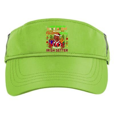 Bake Stuff And Watch Xmas Movies With My Irish Setter Santa Gift Adult Drive Performance Visor