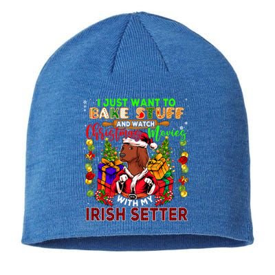 Bake Stuff And Watch Xmas Movies With My Irish Setter Santa Gift Sustainable Beanie