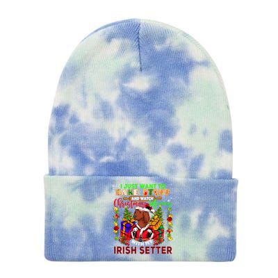 Bake Stuff And Watch Xmas Movies With My Irish Setter Santa Gift Tie Dye 12in Knit Beanie