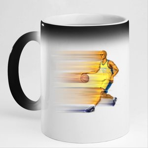 Basketball Sports Athlete Cutout 11oz Black Color Changing Mug