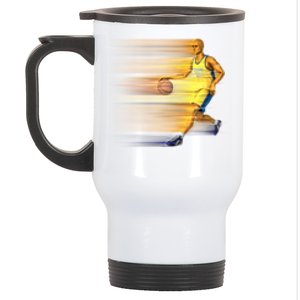 Basketball Sports Athlete Cutout Stainless Steel Travel Mug