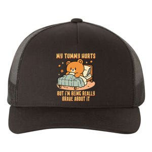 Bear Stomach Ache Tummy Ache Survivor Ibs My Tummy Hurts Yupoong Adult 5-Panel Trucker Hat