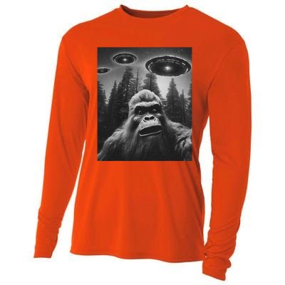 Bigfoot Sasquatch Alien Ufo Cooling Performance Long Sleeve Crew