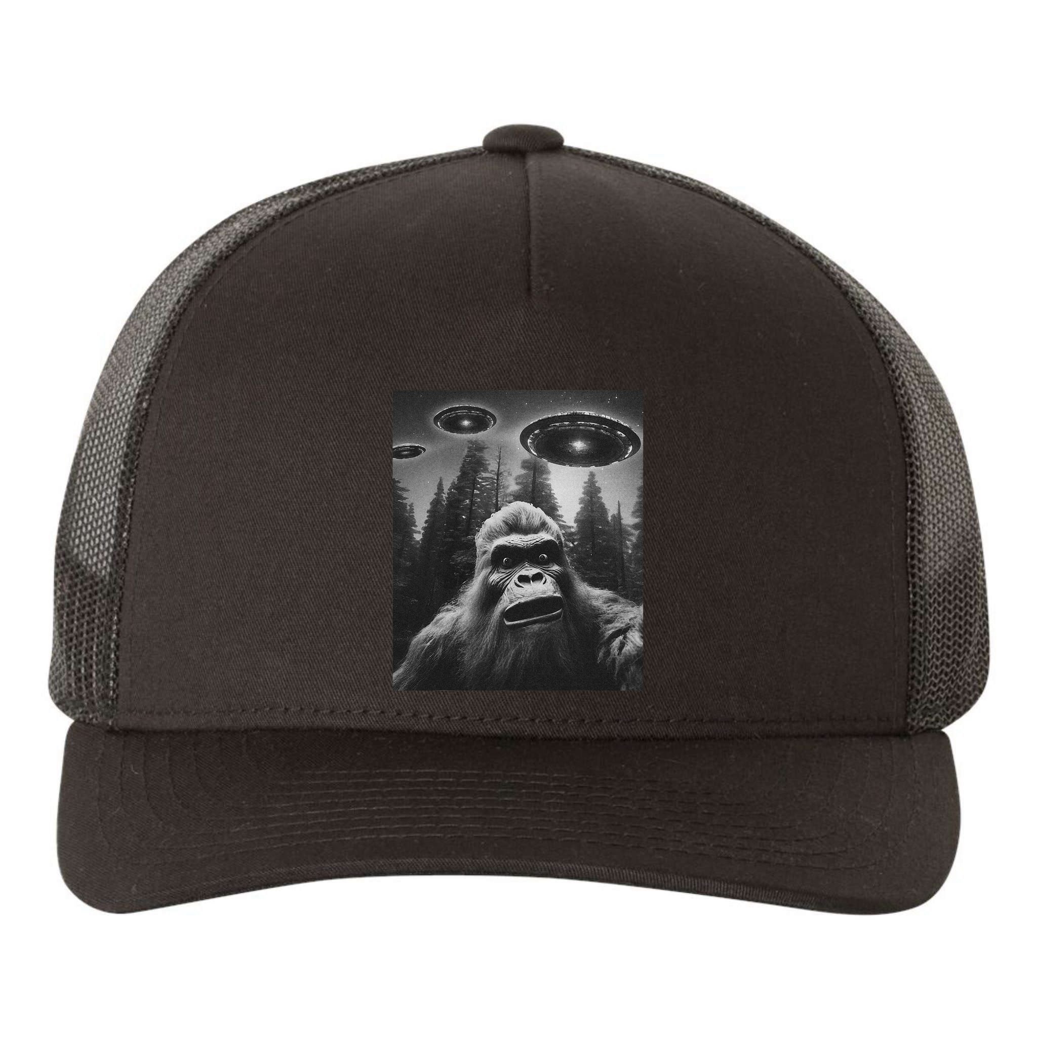 Bigfoot Sasquatch Alien Ufo Yupoong Adult 5-Panel Trucker Hat
