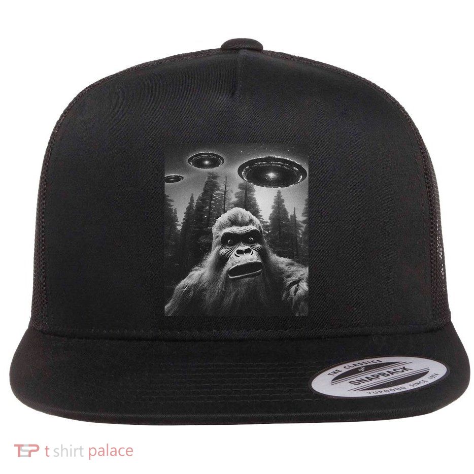 Bigfoot Sasquatch Alien Ufo Flatbill Hat