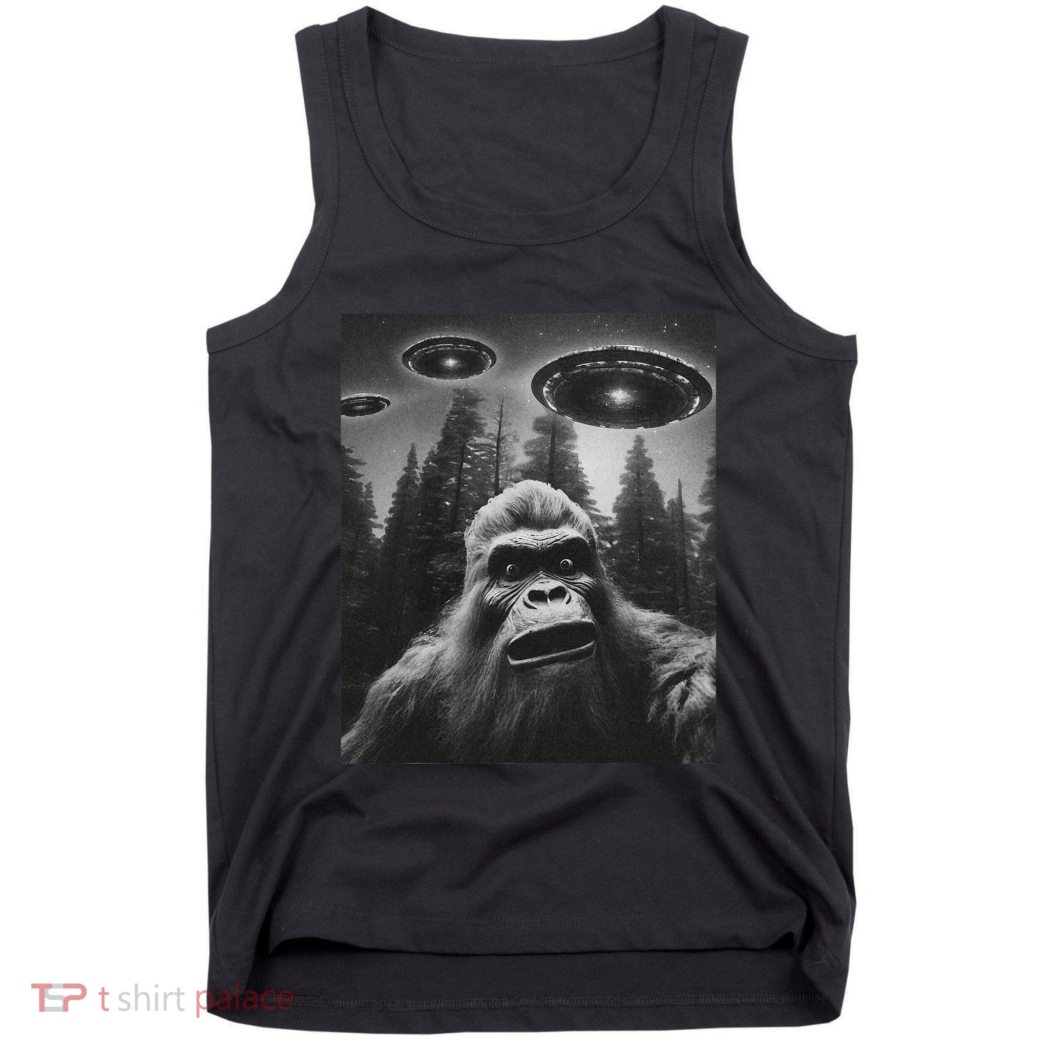 Bigfoot Sasquatch Alien Ufo Tank Top