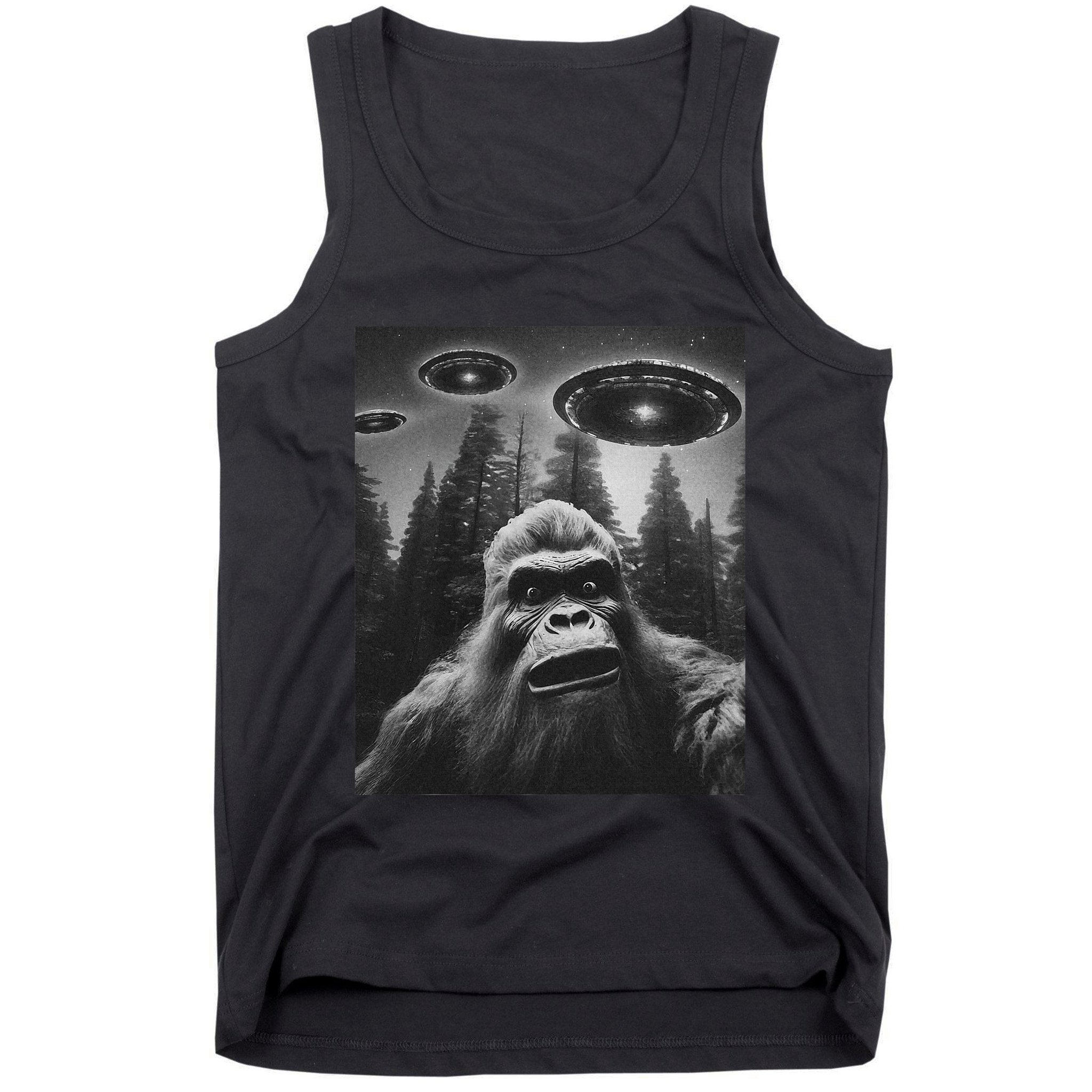 Bigfoot Sasquatch Alien Ufo Tank Top
